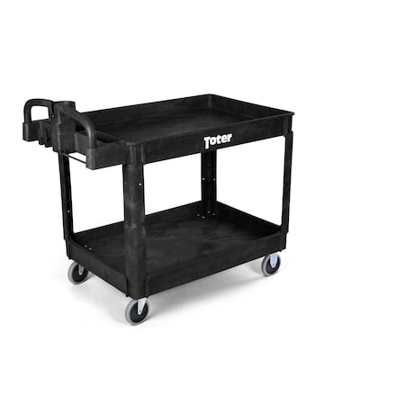 Toter Utility Cart - Lipped Top and Ergonomic Handle 43.7x25.6x33.5 - Black UCL00-E